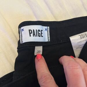 PAIGE Women's Classic Black Jeans